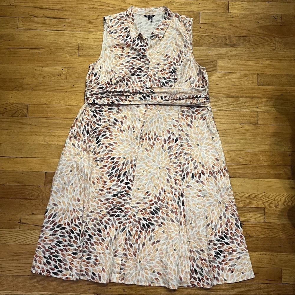 Nic+Zoe size 1X falling leaves sleeveless knee length dress - Picture 2 of 8